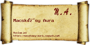 Macskásy Aura névjegykártya